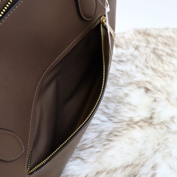 Coach Gallery Tote Bag Leather CV402 Gold/Dark Stone - Picture 6 of 12